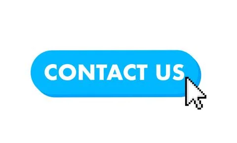 Contact us button with cursor. Pointer click. Vector web button. イラスト素材