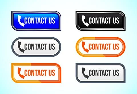 Contact us button design illustration, Suitable for mobile app, and website.. Stock Illustration