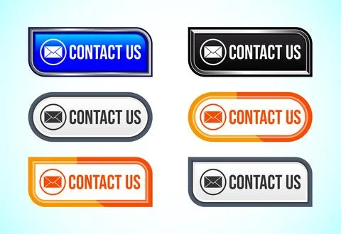 Contact us button design illustration, Suitable for mobile app, and website.. Stock Illustration