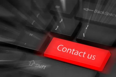 Contact us button keyboard Stock Illustration