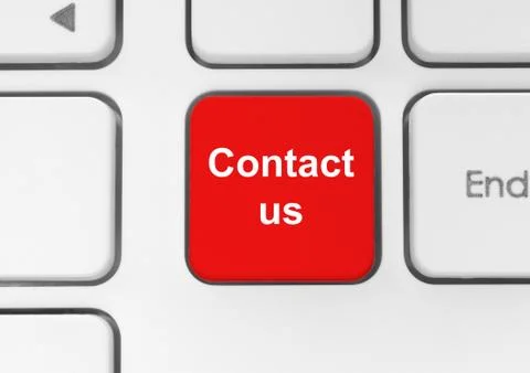 Contact us button. Stock Photos