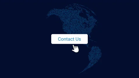 Contact Us Button Press by Hand Cursor with Digital Globe Background Stock Footage 156846977