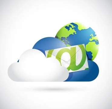 Contact us cloud computing communication 库存插图