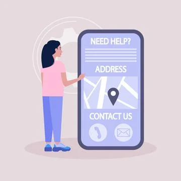 Contact us concept Stock Illustration