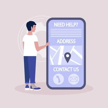 Contact us concept Stock Illustration