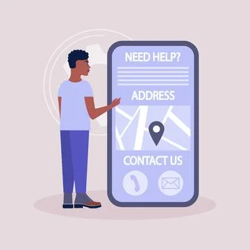 Contact us concept Stock Illustration