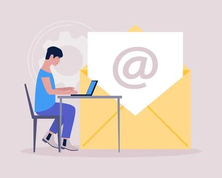 Contact us concept Stock Illustration