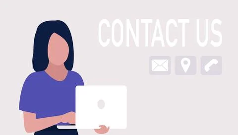 Contact us concept Stock Illustration