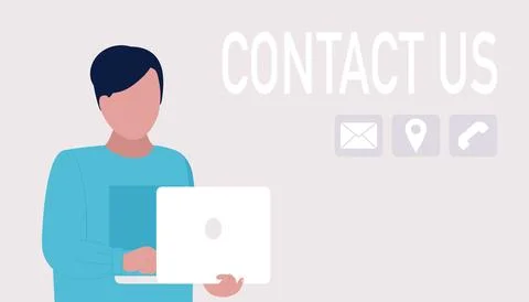 Contact us concept Stock Illustration
