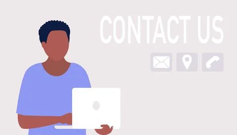 Contact us concept Stock Illustration