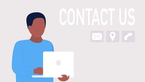 Contact us concept Stock Illustration