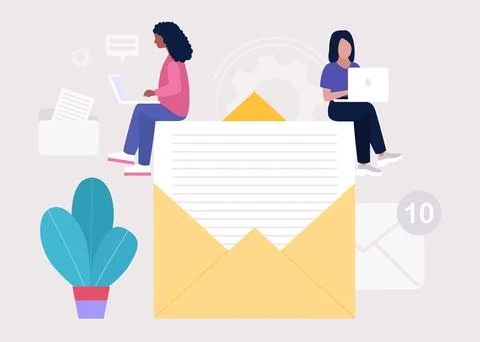 Contact us concept Stock Illustration