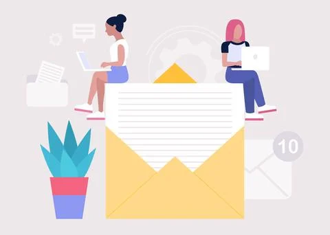 Contact us concept Stock Illustration