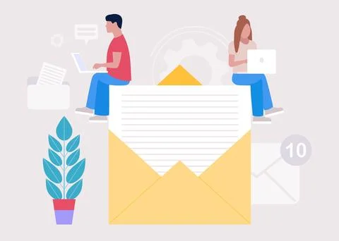 Contact us concept Stock Illustration