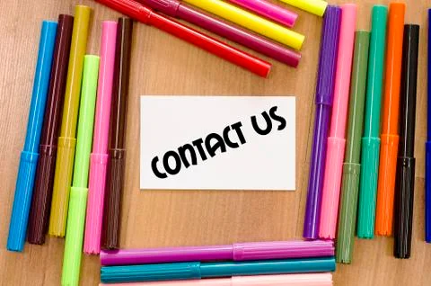 Contact us concept Stock Photos