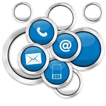 Contact us creative fresh design Stock Illustration