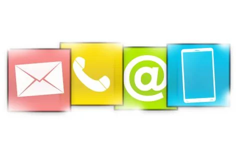 Contact us creative graphic design Stock Illustration
