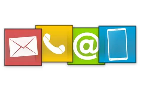 Contact us creative graphic design Stock Illustration