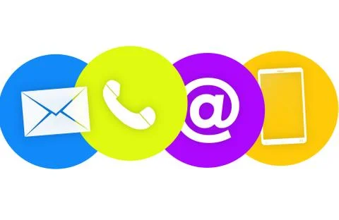 Contact us creative graphic design Illustrazione stock