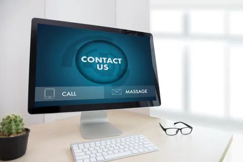 CONTACT US (Customer Support Hotline people CONNECT ) Call Customer Support Stock Photos