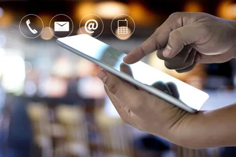 CONTACT US (Customer Support Hotline people CONNECT ) Call Customer Support Foto stock