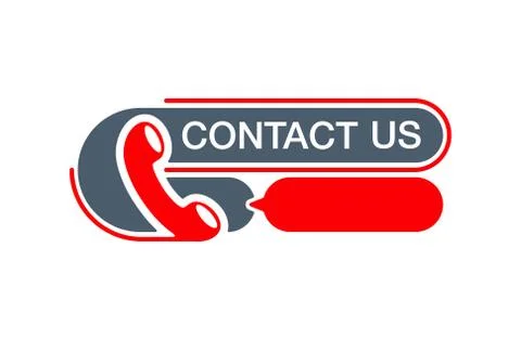 Contact us - dialog bubble and phone headset Stock Illustration