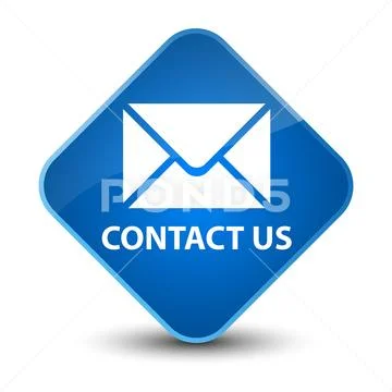 Contact us (email icon) elegant blue diamond button Illustration #84478792