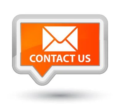 Contact us (email icon) prime orange banner button 스톡 일러스트