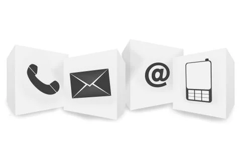 Contact us icon button design Stock Illustration