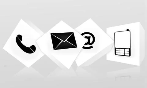 Contact us icon button design Stock Illustration