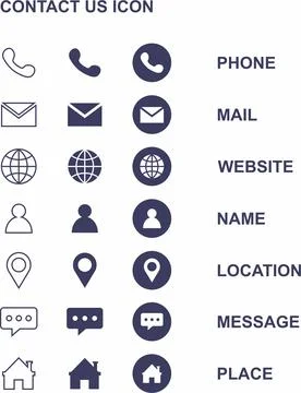Contact us icon Stock Illustration