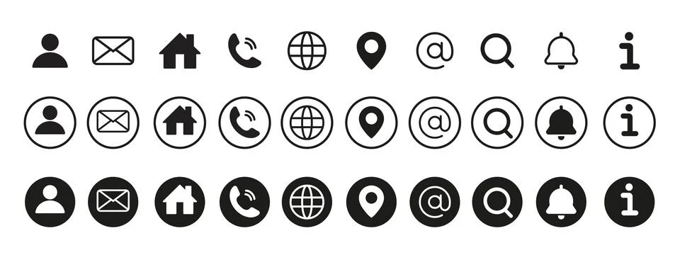 Contact us icon Stock Illustration