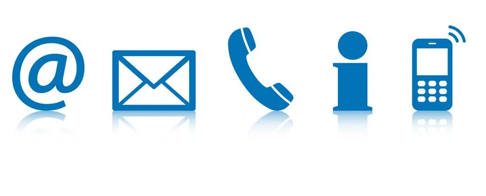 Contact us icon set Stock Illustration