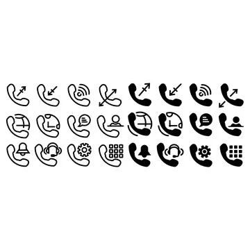 Contact us icon set. Stock Illustration