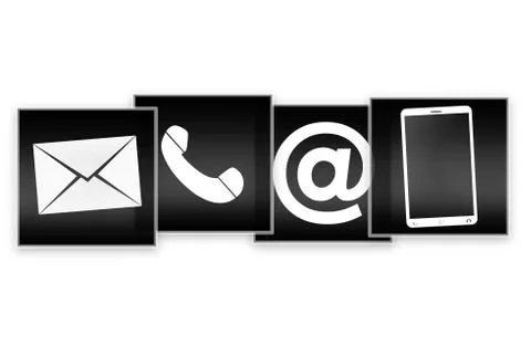 Contact us icon symbol creative design Stock Illustration