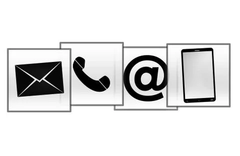 Contact us icon symbol creative design Stock Illustration