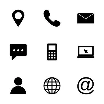Contact us icon vector isolated on white background. business card contact .. Stock Illustration