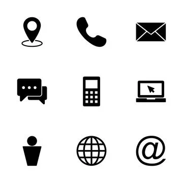 Contact us icon vector isolated on white background. business card contact .. Stock Illustration