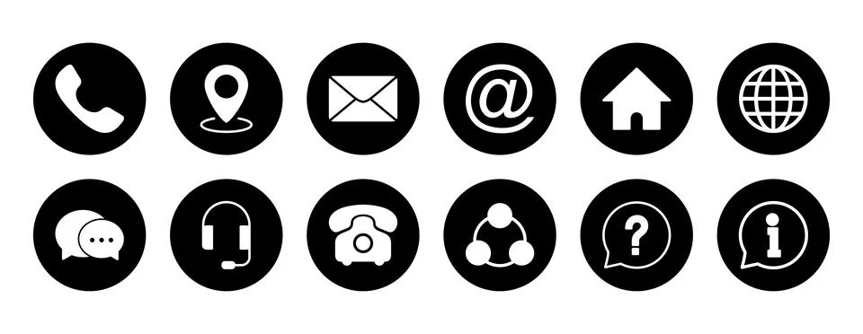 Contact us icon vector isolated on white background. business card contact .. Stock-Illustration
