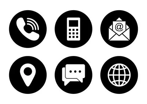 Contact us icon vector isolated on white background. business card contact .. Illustrazione stock