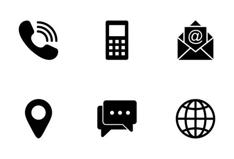 Contact us icon vector isolated on white background. business card contact .. Stock-Illustration