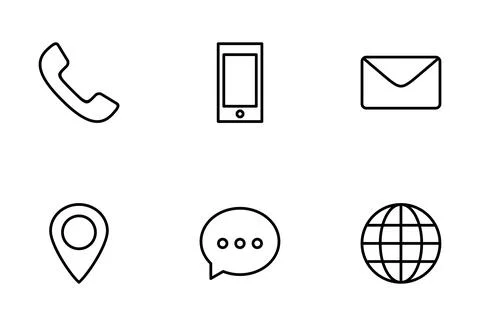 Contact us icon vector isolated on white background. business card contact .. Stock Illustration