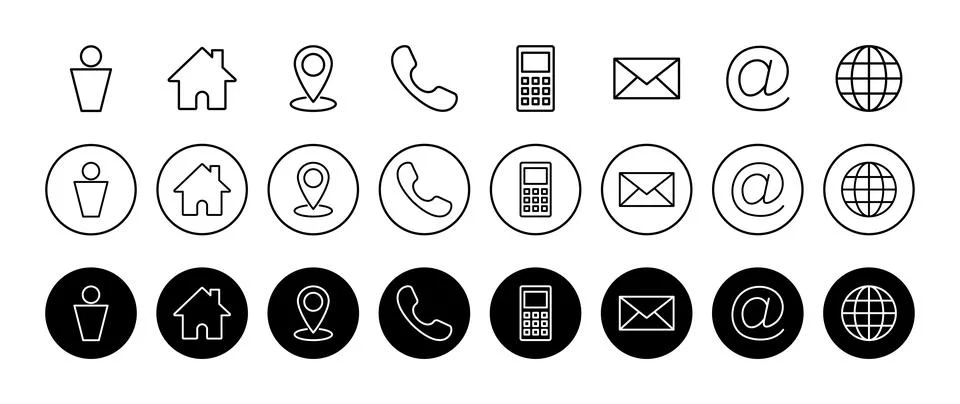 Contact us icon vector isolated on white background. business card contact .. Stock-Illustration
