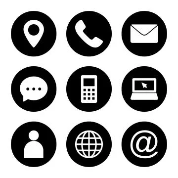 Contact us icon vector isolated on white background. business card contact .. Stock Illustration