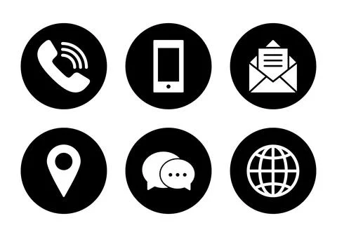 Contact us icon vector isolated on white background. business card contact .. Stock Illustration