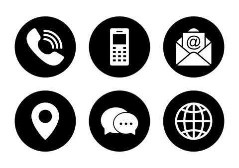 Contact us icon vector isolated on white background. business card contact .. Stock Illustration