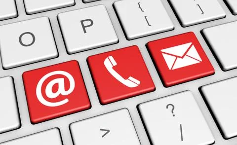 Contact Us Icons Computer Keyboard Stock Illustration