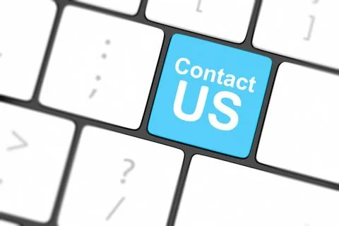 Contact us keyboard button Stock Illustration