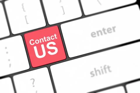 Contact us keyboard button Illustrazione stock