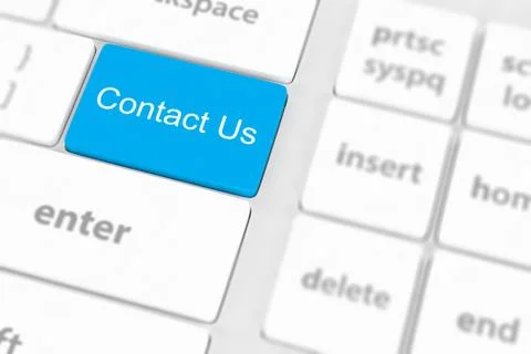 Contact us keyboard button Stock Illustration